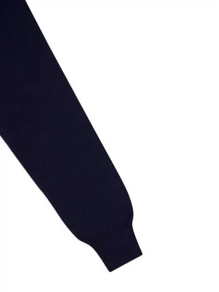 Πουλόβερ Piacenza Cashmere κασμίρ με στρογγυλή λαιμόκοψη μπλε