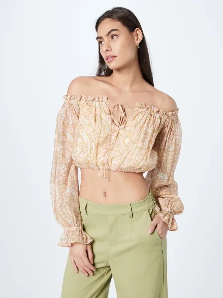 MINKPINK Blúz CATALINA / narancs / rózsaszín bézs