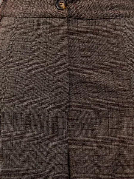 Брюки Answear.lab с высокой посадкой коричневые