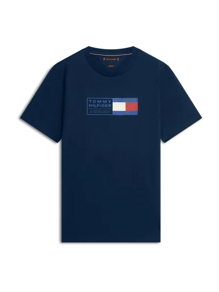 TOMMY HILFIGER Tricou BRAND LOVE albastru / roșu alb