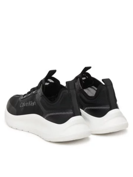 Sneakersy Calvin Klein Light Eva Run Lup Transp Ripst Čierna biela