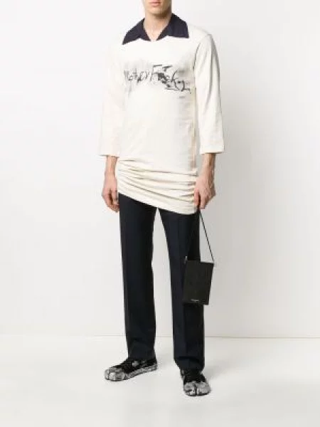 Raštuotas ilgas marškinėliai Yohji Yamamoto
