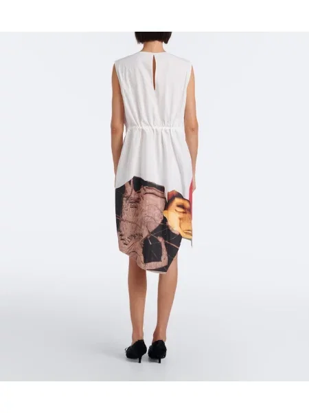Rochie midi Prada cu imagine alb