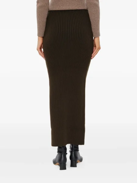 Fustă midi Max Mara până la genunchi maro