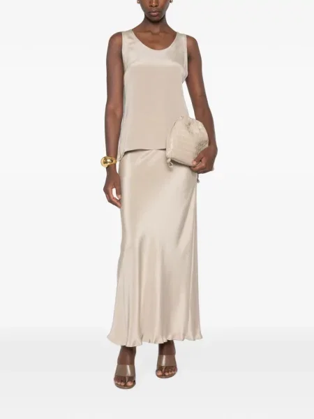 Top Max Mara cu broderie din satin