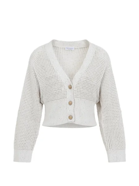 Kardigan Brunello Cucinelli z dekoltem w serek