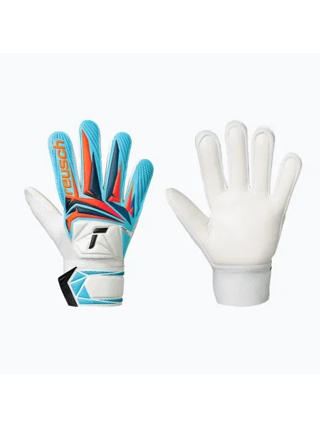 Mănuși de portar pentru copii Reusch Attrakt Starter Solid Junior white/light blue alb