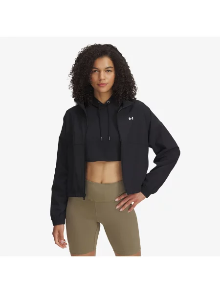 Bunda Under Armour Rival Woven Jacket Black XS černá