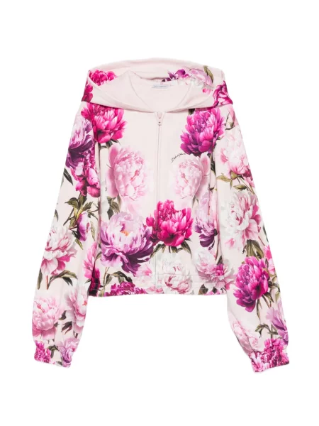 Bluza z kapturem dziecięca Dolce And Gabbana różowa