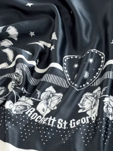 Rockett St George Fular negru alb