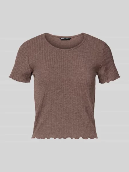 T-shirt o kroju slim fit z dodatkiem model ‘EMMA’ Only