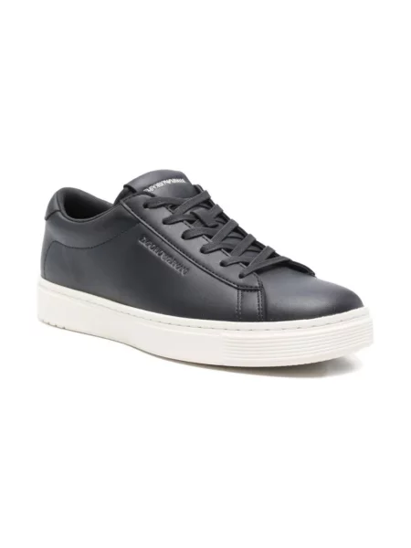 Sneakersy Emporio Armani sznurowane niebieskie