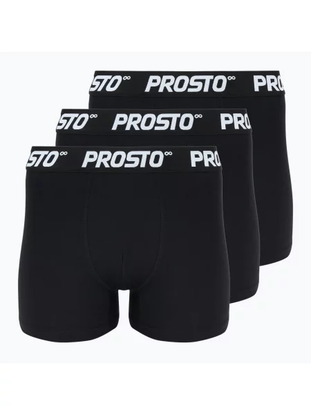 Boxeri pentru bărbați PROSTO 3 perechi black negru