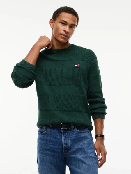 Tommy Jeans Sweter gruen zielony