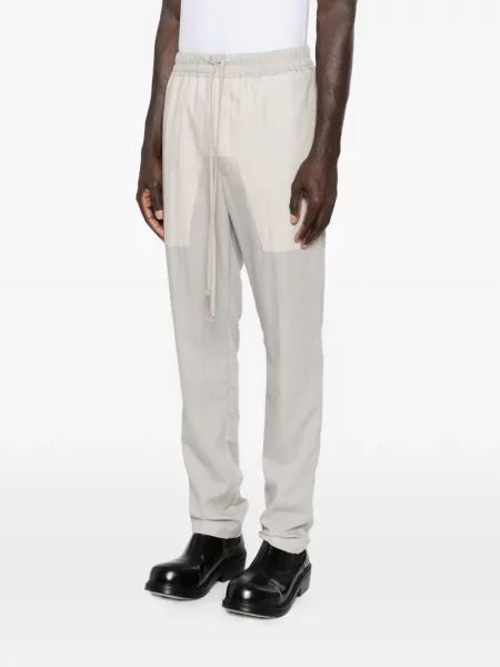 Stahovací šňůrka kalhoty Rick Owens šedé