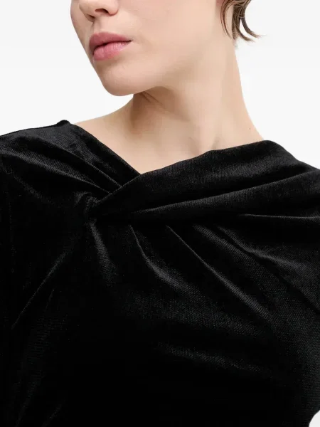 Rochie maxi Dkny lungă de costum negru