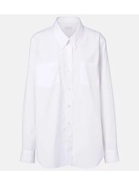 Cămașă Dries Van Noten din poplin alb
