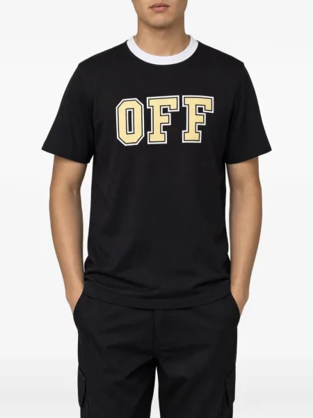 Scurt tricou Off-white cu imagine alb