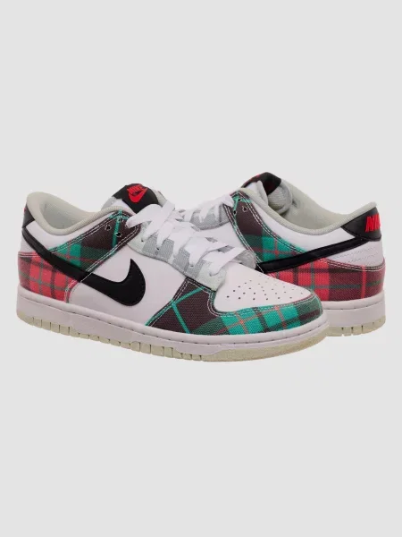Кожаные кроссовки Nike Dunk белые