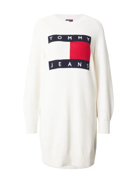 Tommy Jeans Kötött ruhák tengerészkék / piros fehér