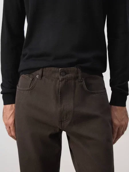 Dżinsy Bob regular fit Mężczyzna 42 MANGO MAN brązowy