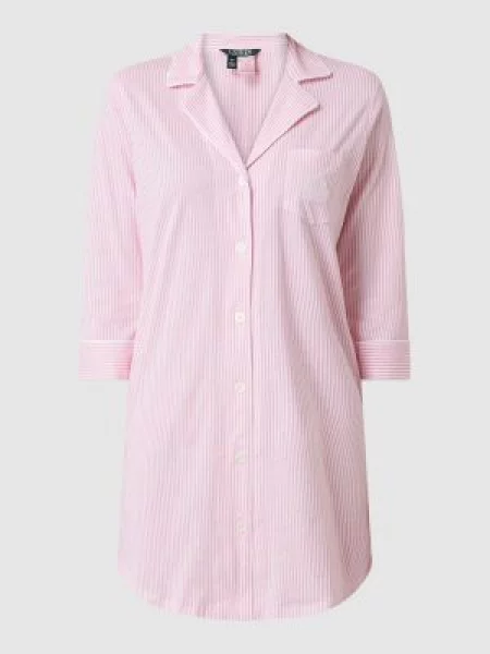 Koszula nocna ze wzorem w grochy Lauren Ralph Lauren różowa