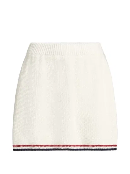 Mini fusta mini Brunello Cucinelli mini alb