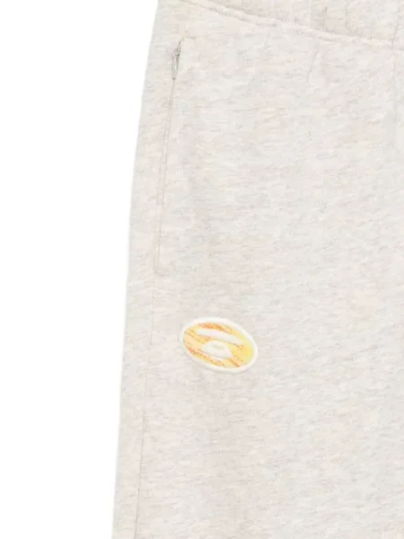 Pantaloni Aape By A Bathing Ape cu broderie gri