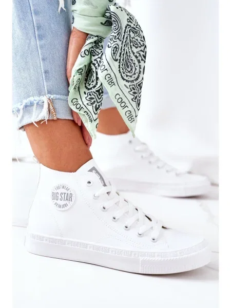 Kožené tenisky Big Star Shoes biela
