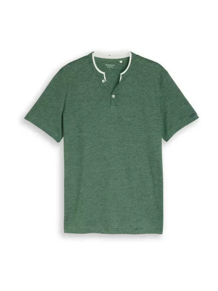 TOM TAILOR Tricou verde amestecat alb