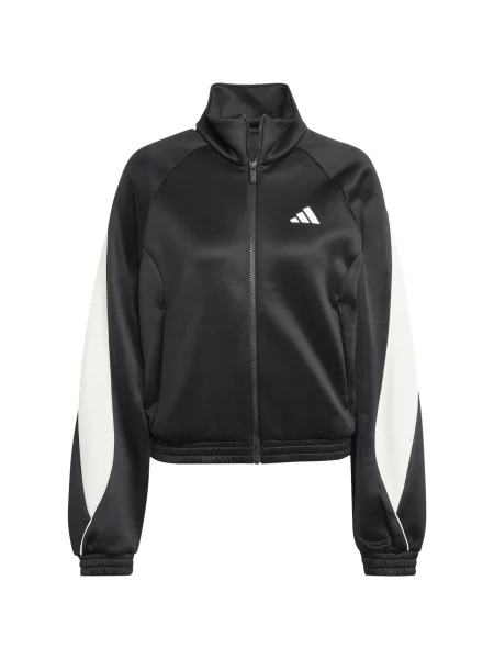ADIDAS SPORTSWEAR Μπουφάν άσκησης Stadium μαύρο λευκό
