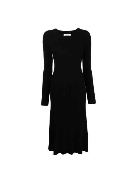 Lniana sukienka lniana Parosh garniturowa czarna