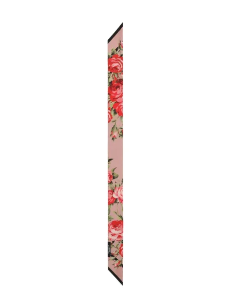 Fular Dolce & Gabbana cu model floral cu imagine roz