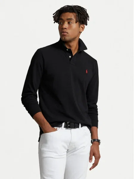Polo Ralph Lauren Тениска с яка и Custom черен
