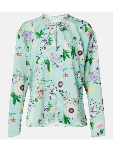 Bluză Rabanne din satin cu model floral