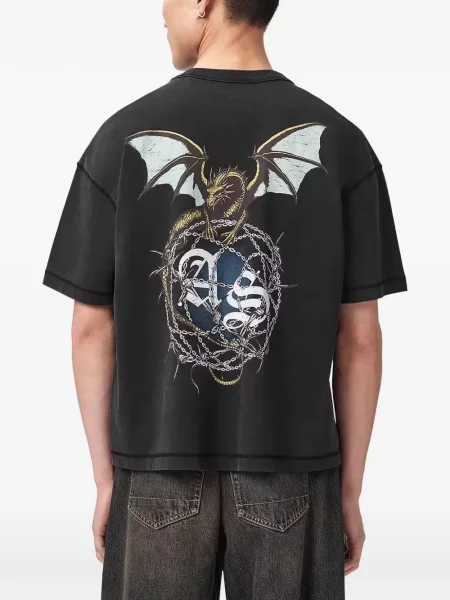 Tricou Allsaints cu imagine negru