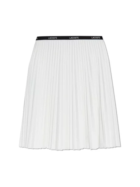 Spódnica plisowana Lacoste biała