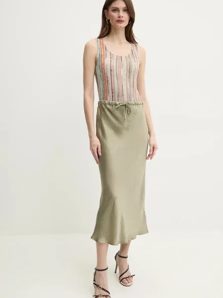Спідниця Marella NO maxi розкльошена зелений
