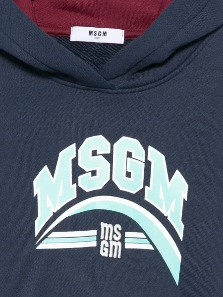 Bluza z kapturem dziecięca Msgm niebieska