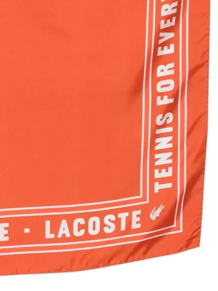 Fular Lacoste de mătase cu imagine portocaliu