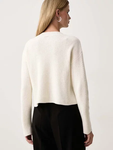Twinset sweter z wełną beżowy