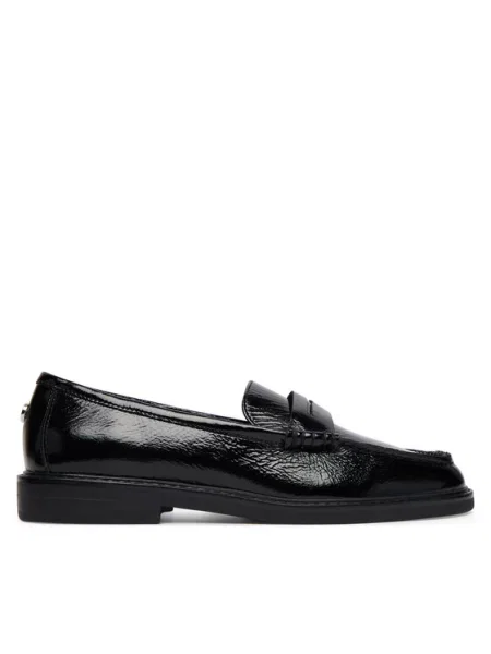 Кожени мокасини Steve Madden черно