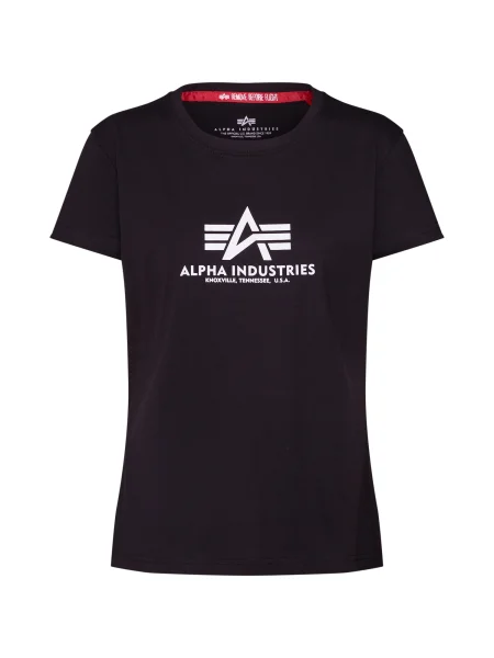 ALPHA INDUSTRIES Tricou negru alb