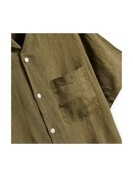 Gulerat cămașă Portuguese Flannel de in verde