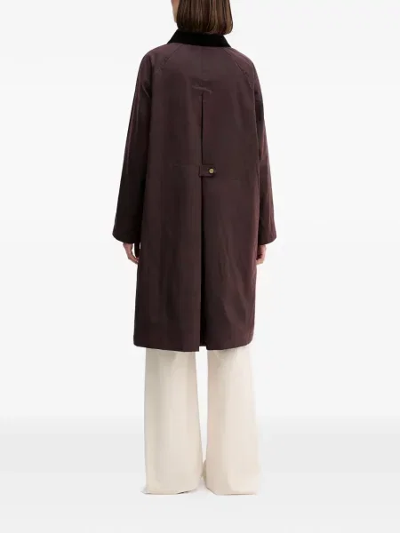 Manšestrový s límcem trenčkot Hoss Intropia hnědý