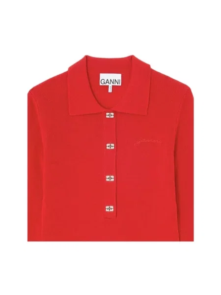 Sweter Ganni czerwony