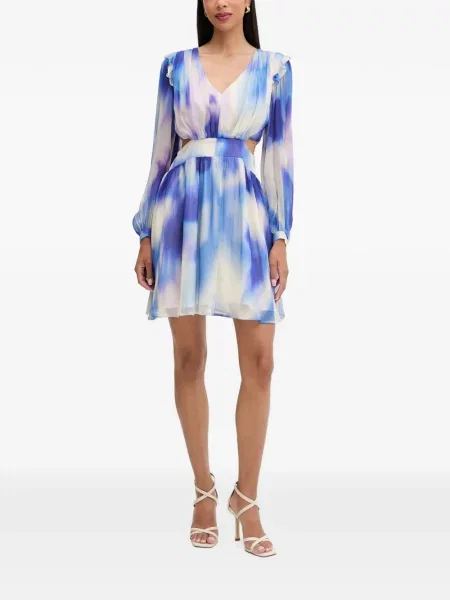 Rochie mini Morgan cu volane albastru