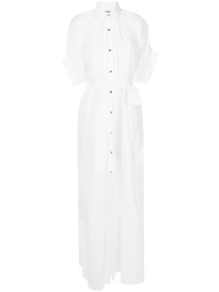 Rochie tip cămașă Amir Slama de costum alb