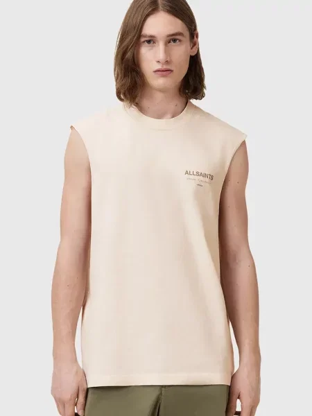 Тениска с дълъг ръкав Allsaints бежово