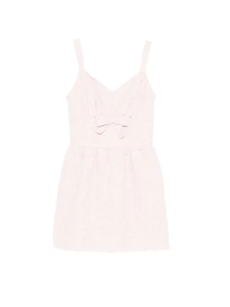 Rochie Shushu/tong cu funde din tweed roz